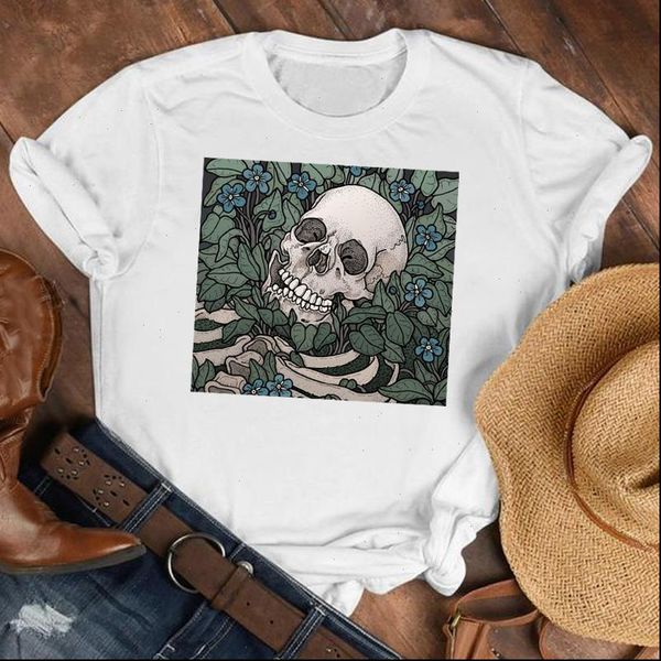 women lady cartoon skull flower printing short sleeve fashion shirt clothes tshirt female print t tee womens graphic t shirt, White
women lady cartoon skull flower printing short sleeve fashion shirt clothes tshirt female print t tee womens graphic t shirt, White