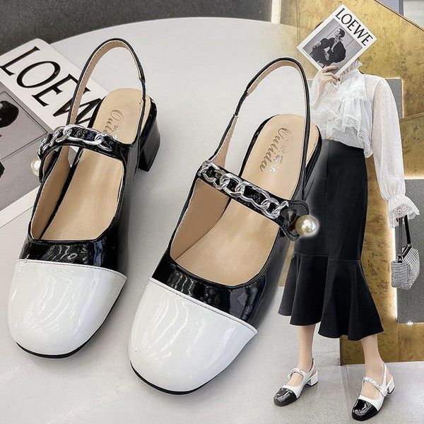 sandals 2021 summer casual fashion leather women mixed color round toe shoes lace high heels all-match, Black
sandals 2021 summer casual fashion leather women mixed color round toe shoes lace high heels all-match, Black