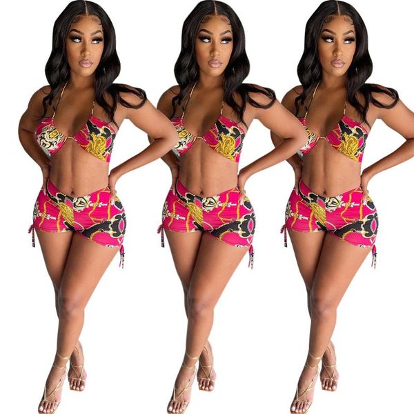 women's tracksuits 2 piece set women halter vest crop and biker shorts vintage printing party backless drawstring lace up vacation, Gray
women's tracksuits 2 piece set women halter vest crop and biker shorts vintage printing party backless drawstring lace up vacation, Gray