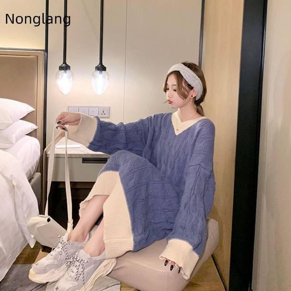 casual dresses winter knitted dress women v-neck designer office sweater female vintage oversize one piece korea 2021 autumn, Black;gray
casual dresses winter knitted dress women v-neck designer office sweater female vintage oversize one piece korea 2021 autumn, Black;gray