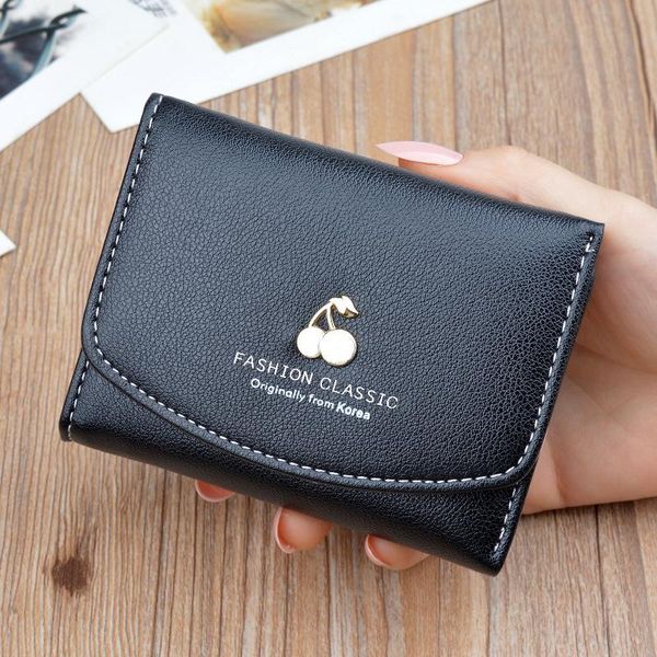 wallets women's purse short three fold bag type wallet cherry multi-function folding small, Red;black
wallets women's purse short three fold bag type wallet cherry multi-function folding small, Red;black