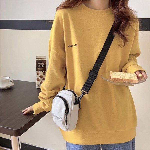 women's hoodies & sweatshirts autumn 2021 korean style thin round neck sweater women mid-length loose lazy wind long sleeved top, Black
women's hoodies & sweatshirts autumn 2021 korean style thin round neck sweater women mid-length loose lazy wind long sleeved top, Black