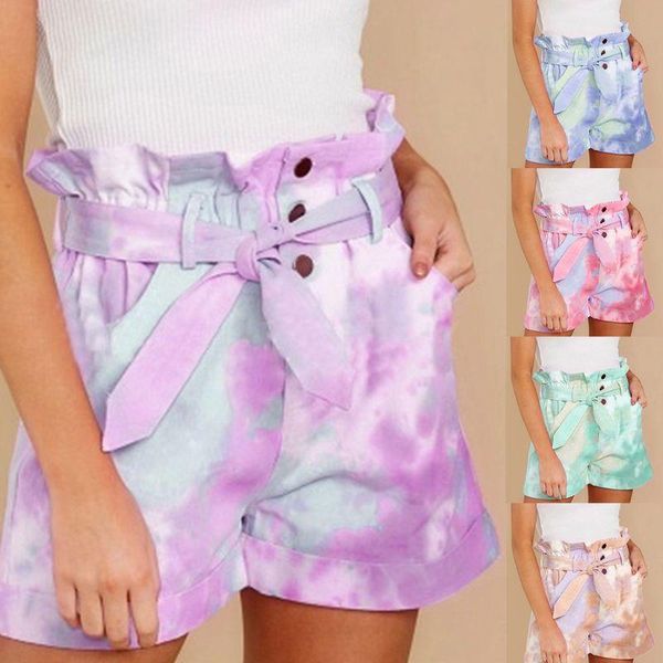 women's shorts women summer tie-dye print ruffles high waist button removable belt casual loose streetwear with pocket s-5xl, White;black
women's shorts women summer tie-dye print ruffles high waist button removable belt casual loose streetwear with pocket s-5xl, White;black