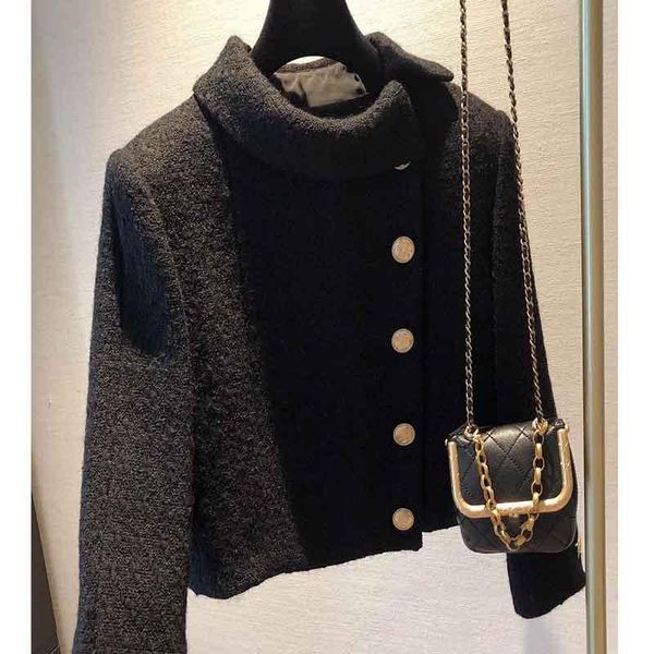 women's jackets cosmicchic 2021 women tweed autumn winter black single-breasted gold-buttons elegant jacket office outwear runway coat, Black;brown
women's jackets cosmicchic 2021 women tweed autumn winter black single-breasted gold-buttons elegant jacket office outwear runway coat, Black;brown