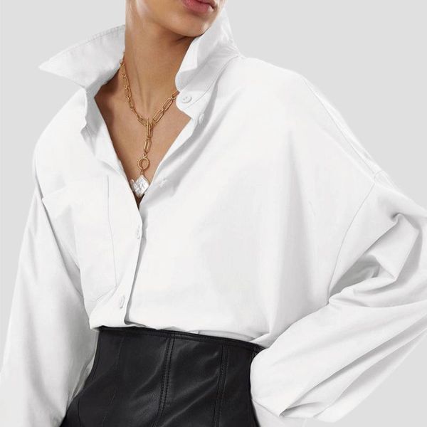 women's blouses & shirts long sleeve women blouse elegant loose pocket classic basis white womens 100% cotton shirt tunic top
women's blouses & shirts long sleeve women blouse elegant loose pocket classic basis white womens 100% cotton shirt tunic top