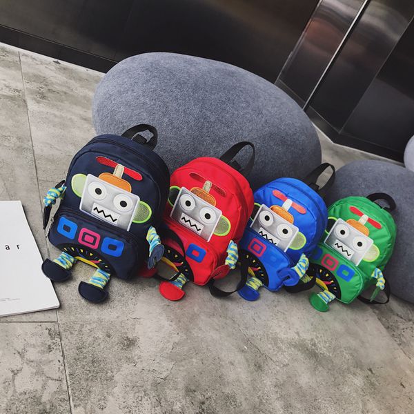 cartoon robot childrens schoolbag korean kindergarten boys and girls lost backpack cute travel backpack 
cartoon robot childrens schoolbag korean kindergarten boys and girls lost backpack cute travel backpack