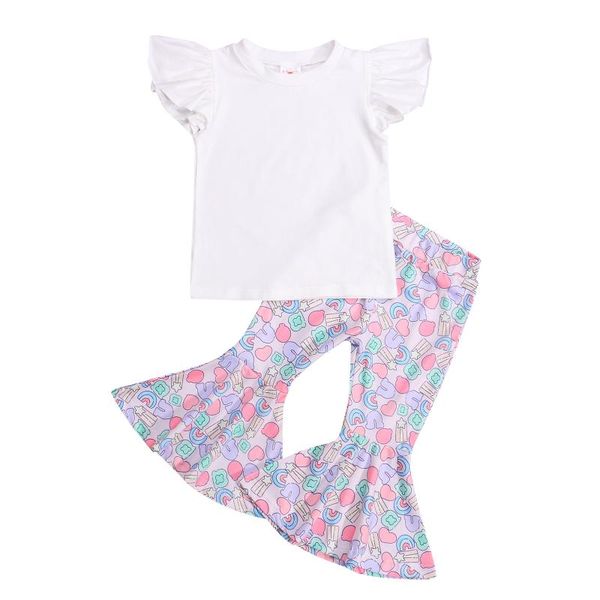 clothing sets 2pcs born toddler baby girl clothes set summer outfits sleeve solid color t-shirt + cartoon flare pants infant, White
clothing sets 2pcs born toddler baby girl clothes set summer outfits sleeve solid color t-shirt + cartoon flare pants infant, White