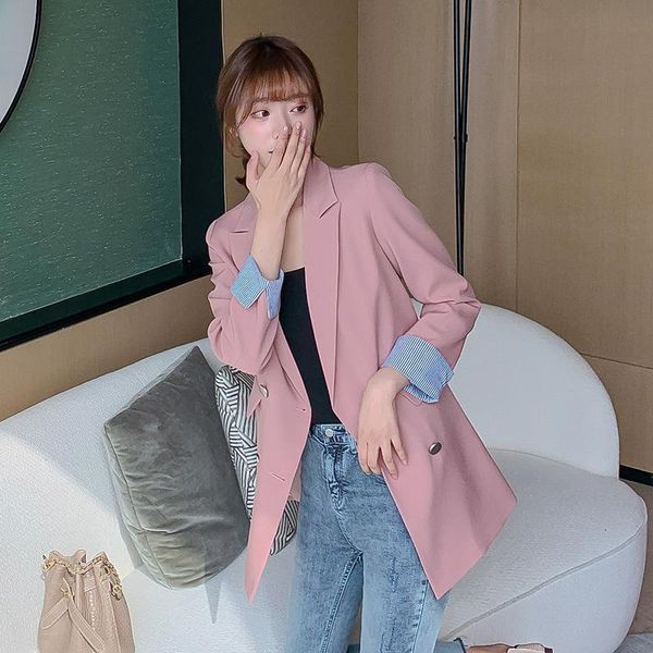 women's suits & blazers mid-length western fit all-match casual suit korean version 2021 spring and summer jacket wm*, White;black
women's suits & blazers mid-length western fit all-match casual suit korean version 2021 spring and summer jacket wm*, White;black