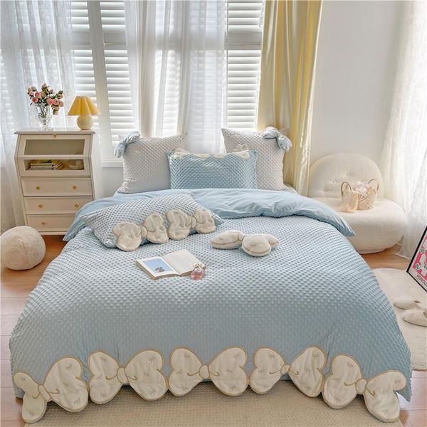 bedding sets 4pcs thickened baby velvet bow lace bed set double king size duvet cover sheet pillowcas
bedding sets 4pcs thickened baby velvet bow lace bed set double king size duvet cover sheet pillowcas