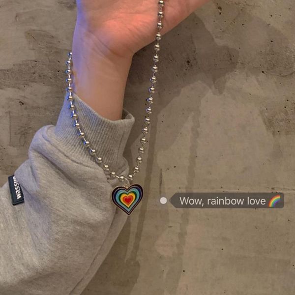 pendant necklaces ins fashion sweet and lovely colorful heart rainbow drop oil bff necklace friend gift jewelry women, Silver
pendant necklaces ins fashion sweet and lovely colorful heart rainbow drop oil bff necklace friend gift jewelry women, Silver