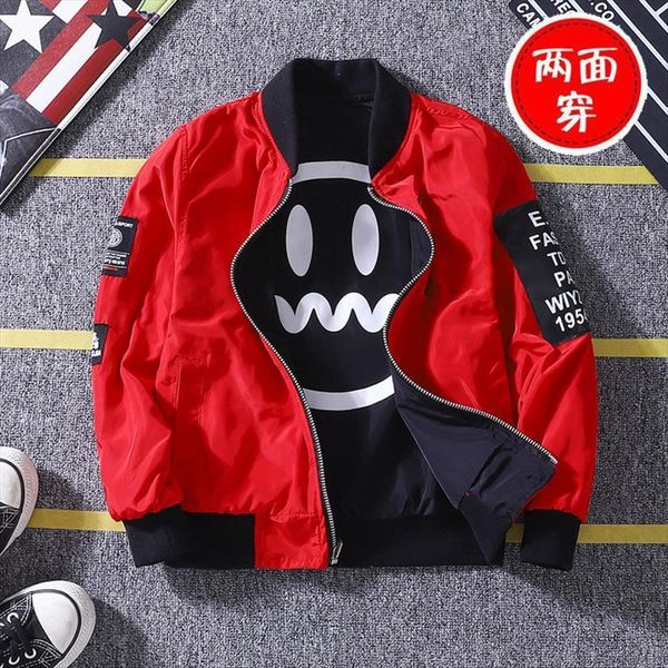 boys jacket korean version spring autumn double faced smiley face printed clothing christmas birthday, Blue;gray
boys jacket korean version spring autumn double faced smiley face printed clothing christmas birthday, Blue;gray