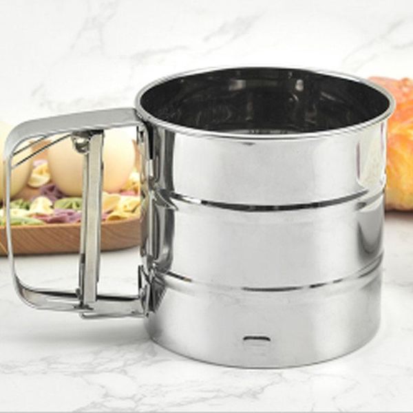 portable flour sieve cup cake net sieve stainless steel handheld sugar powder mesh baking strainer kitchen supplies
portable flour sieve cup cake net sieve stainless steel handheld sugar powder mesh baking strainer kitchen supplies