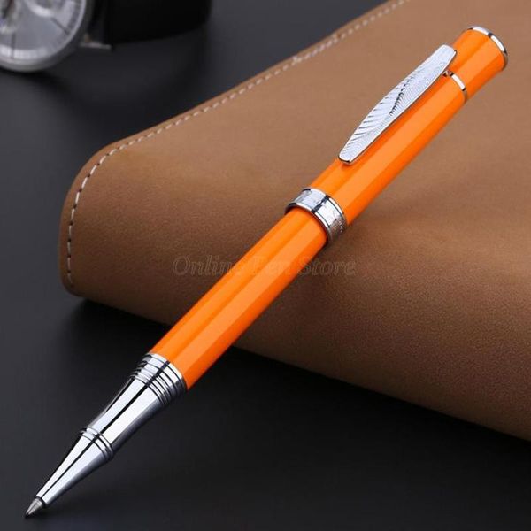 ballpoint pens picasso 607 high grade metal financial roller ball pen refillable silver trim professional office stationery writing tool, Blue;orange
ballpoint pens picasso 607 high grade metal financial roller ball pen refillable silver trim professional office stationery writing tool, Blue;orange