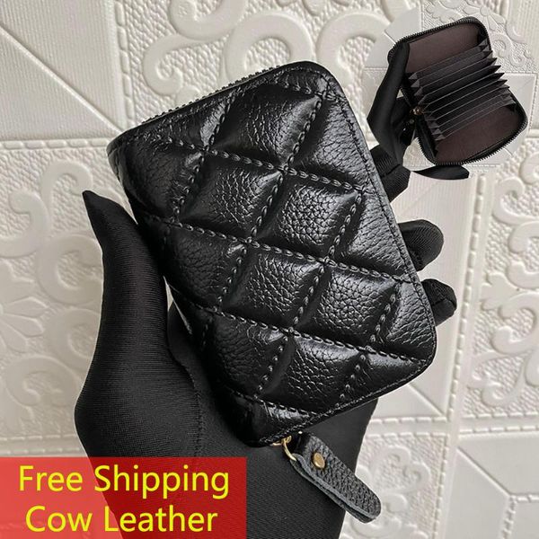 card holders ladies cowhide coin purse fashion case leather men zipper embossed diamond check wallet short, Brown;gray
card holders ladies cowhide coin purse fashion case leather men zipper embossed diamond check wallet short, Brown;gray