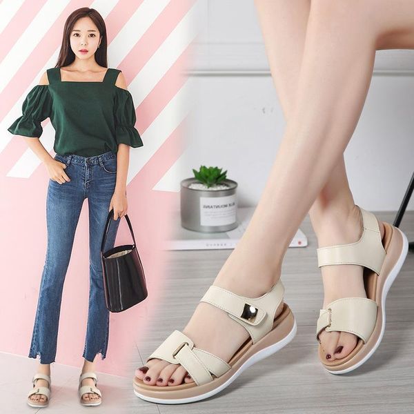 new summer student leather thick-soled all-match simple flat-bottomedmid-heeledwomen'ssandals flat-heeled fairystylewomen'sshoes, Black
new summer student leather thick-soled all-match simple flat-bottomedmid-heeledwomen'ssandals flat-heeled fairystylewomen'sshoes, Black