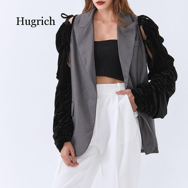 women's suits & blazers 2021 fashion suit collar black stitching color contrast detachable sleeve coat, White;black
women's suits & blazers 2021 fashion suit collar black stitching color contrast detachable sleeve coat, White;black