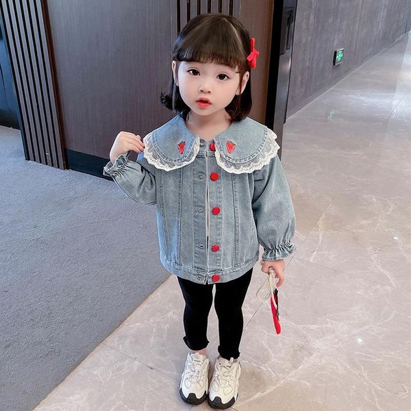 jackets strawberry jean jacket spring autumn coat girls kids outerwear teenage children clothes school long sleeve high quality, Blue;gray
jackets strawberry jean jacket spring autumn coat girls kids outerwear teenage children clothes school long sleeve high quality, Blue;gray