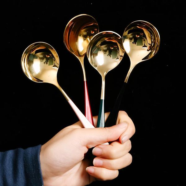 spoons round soup spoon 304 stainless steel dinner with handle dessert for kitchen tableware coffee
spoons round soup spoon 304 stainless steel dinner with handle dessert for kitchen tableware coffee