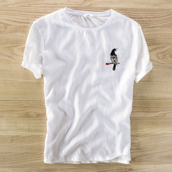 2021 new summer embroidery short sleeve linen t shirt brand casual loose stitching men t-shirt -3xl drop shipping camisa kms3, White
2021 new summer embroidery short sleeve linen t shirt brand casual loose stitching men t-shirt -3xl drop shipping camisa kms3, White