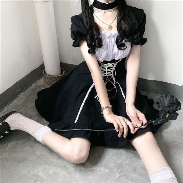 japanese lolita mall goth women dress lace up punk dark academia aesthetic mini dresses black kawaii emo alt clothes, Black;gray
japanese lolita mall goth women dress lace up punk dark academia aesthetic mini dresses black kawaii emo alt clothes, Black;gray