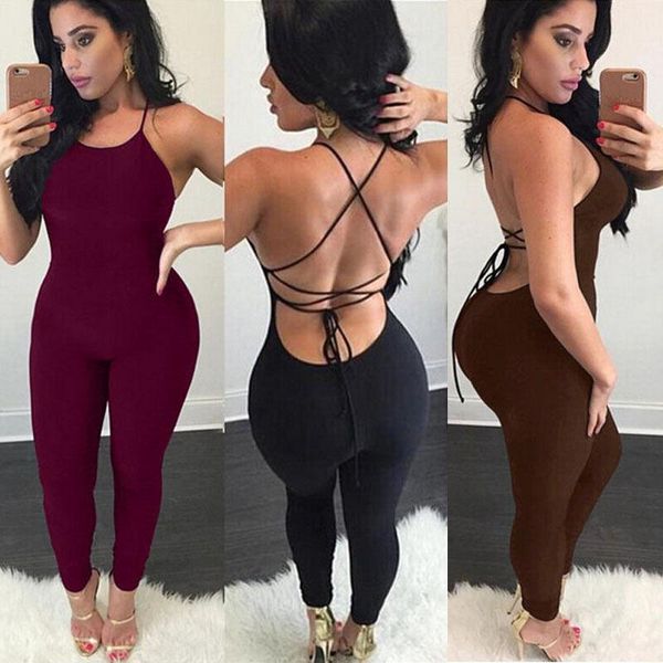 gym clothing fashion women backless sleeveless bandage lace up bodycon clubwear romper jumpsuit playsuit skinny slim long jumpsuits, White;black
gym clothing fashion women backless sleeveless bandage lace up bodycon clubwear romper jumpsuit playsuit skinny slim long jumpsuits, White;black