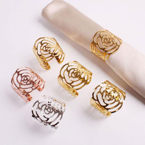 napkin rings 6 pcs ring hollow out rose design metal holder for wedding party dinner table decoration buckle
napkin rings 6 pcs ring hollow out rose design metal holder for wedding party dinner table decoration buckle