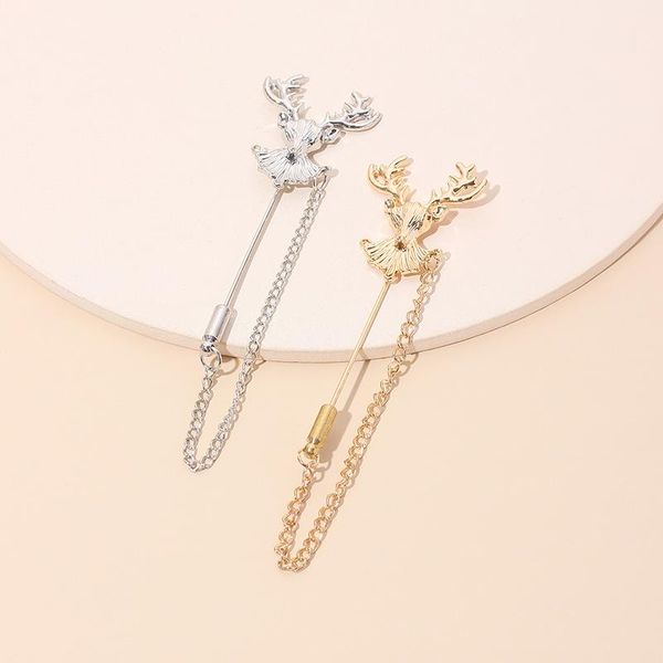 pins, brooches christmas decoration prevent expose oneself alloy elk head breastpin for ladies and gentlemen fashion accessories clothes dec, Gray 
pins, brooches christmas decoration prevent expose oneself alloy elk head breastpin for ladies and gentlemen fashion accessories clothes dec, Gray