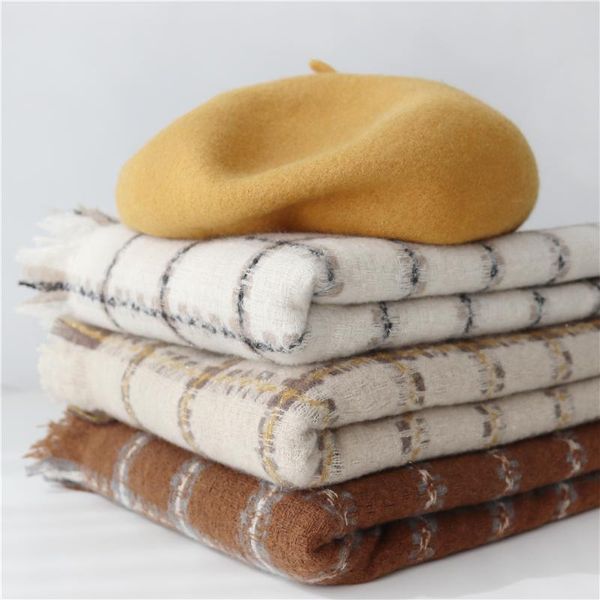 scarves &dolphin women winter scarf warm classic caramel white plaid soft wool imitation cashmere big tippet pashmina blanket shawl, Blue;gray
scarves &dolphin women winter scarf warm classic caramel white plaid soft wool imitation cashmere big tippet pashmina blanket shawl, Blue;gray