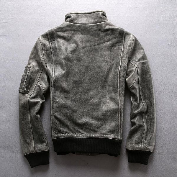 vintage 2021 men's motorcycle biker jacket gray slim fit mandarin collar solid genuine leather men fashion coat male & faux, Black
vintage 2021 men's motorcycle biker jacket gray slim fit mandarin collar solid genuine leather men fashion coat male & faux, Black