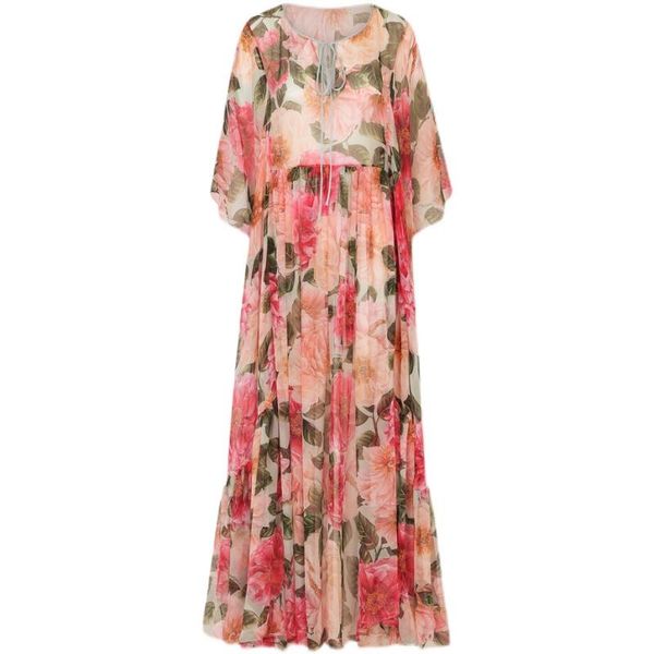 casual dresses spring summer women ruffles three quarter sleeve chiffon long dress flowers print elegant party, Black;gray
casual dresses spring summer women ruffles three quarter sleeve chiffon long dress flowers print elegant party, Black;gray