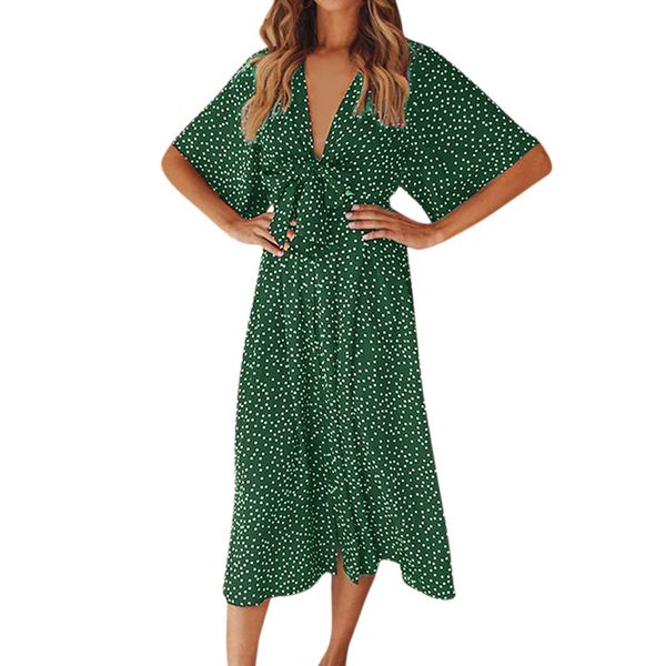 vintage womens dress casual v neck dot bohemian bow tie print beach party long maxi dress loose vestidos verano, Black;gray
vintage womens dress casual v neck dot bohemian bow tie print beach party long maxi dress loose vestidos verano, Black;gray