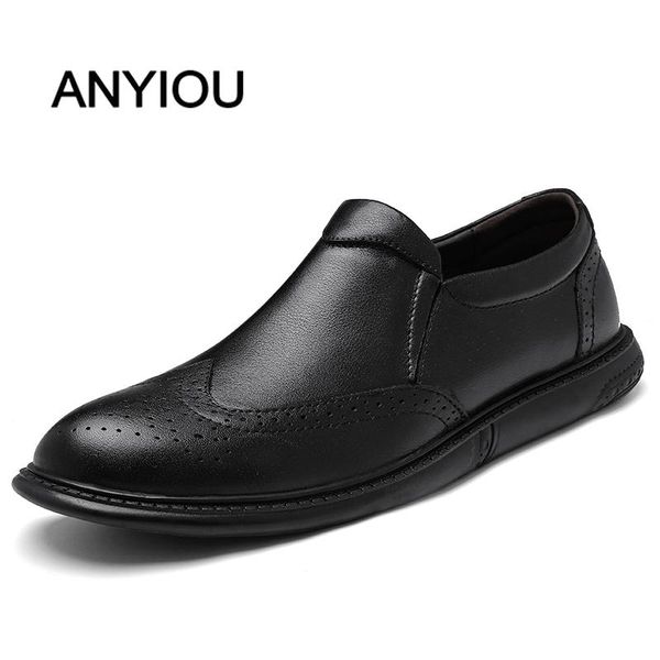 dress shoes anyiou loafers men brand leather elegant luxury classic plus size breathable comfortable men's fashion casual 37-47, Black
dress shoes anyiou loafers men brand leather elegant luxury classic plus size breathable comfortable men's fashion casual 37-47, Black