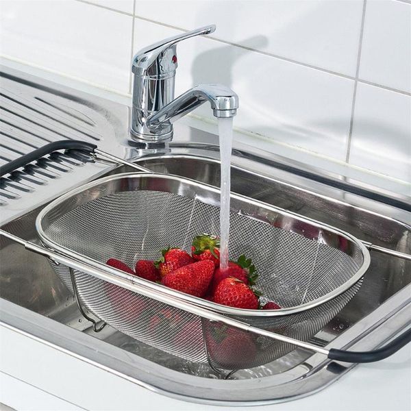 colanders & strainers retractable drain basket rubber grip handle stainless steel oval colander sink vegetables draining rack
colanders & strainers retractable drain basket rubber grip handle stainless steel oval colander sink vegetables draining rack
