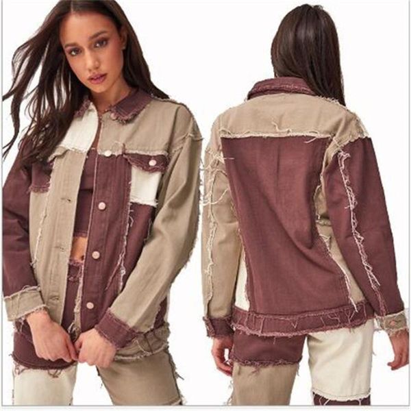 women's jackets spring autumn europe jacket 2021 winter fashion denim outerwear coat top, Black;brown
women's jackets spring autumn europe jacket 2021 winter fashion denim outerwear coat top, Black;brown