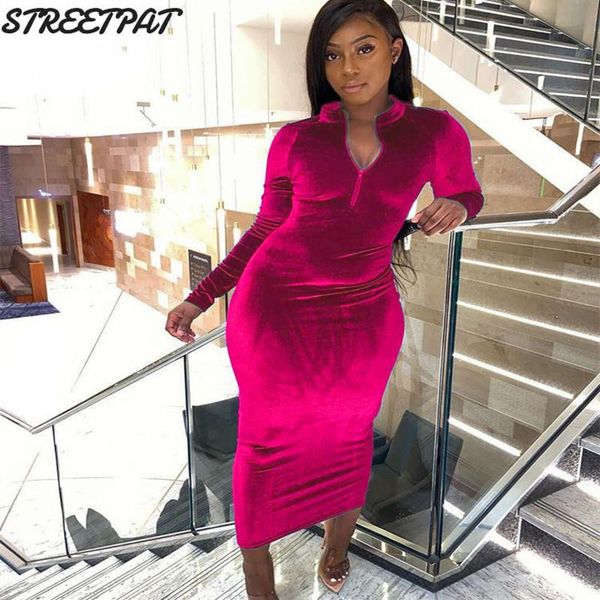 casual dresses autumn winter velvet dress vintage zipper v-neck solid for women party elegant bodycon vestidos femme robe hiver, Black;gray
casual dresses autumn winter velvet dress vintage zipper v-neck solid for women party elegant bodycon vestidos femme robe hiver, Black;gray