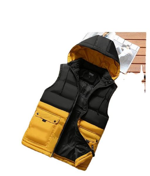men's vests 2022 casual thickening slim-fit hood hooded vest youth color stitching stand-collar autumn and winter warm, Black;white
men's vests 2022 casual thickening slim-fit hood hooded vest youth color stitching stand-collar autumn and winter warm, Black;white
