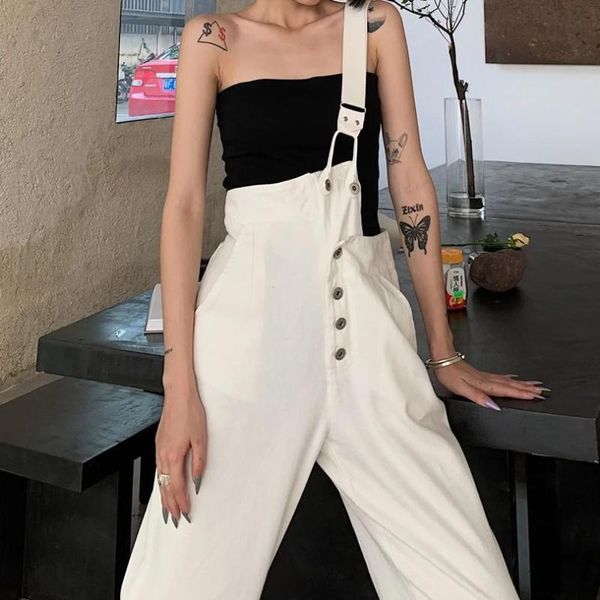 women's jeans korean ins design sense irregular single strap women autumn and winter high waist straight tube mop the ground father lon, Blue
women's jeans korean ins design sense irregular single strap women autumn and winter high waist straight tube mop the ground father lon, Blue