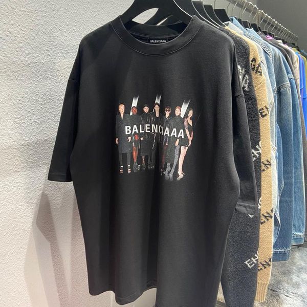 women's t-shirt european women men t-shirts character print crew neck oversized short sleeve runway tees, White
women's t-shirt european women men t-shirts character print crew neck oversized short sleeve runway tees, White