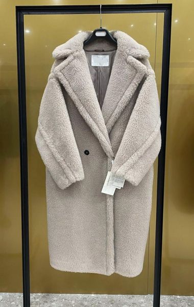 women's wool & blends sand brown coat teddy bear fur women alpaca loose coats winter warm thicken classic, Black
women's wool & blends sand brown coat teddy bear fur women alpaca loose coats winter warm thicken classic, Black
