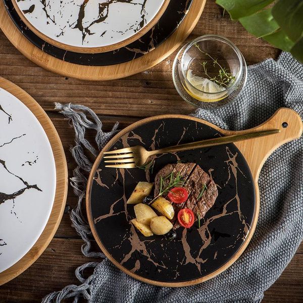 dishes & plates round ceramic special with wood board for steak cheese sushi dessert fruit cake bread side tableware serving tray
dishes & plates round ceramic special with wood board for steak cheese sushi dessert fruit cake bread side tableware serving tray