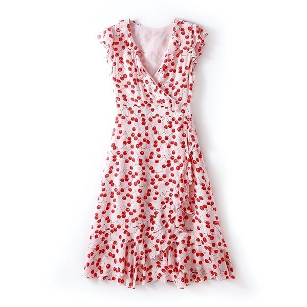 spring and summer women's new fashion v-neck ruffled waist slimming silk printed a-line dress 210309, Black;gray
spring and summer women's new fashion v-neck ruffled waist slimming silk printed a-line dress 210309, Black;gray