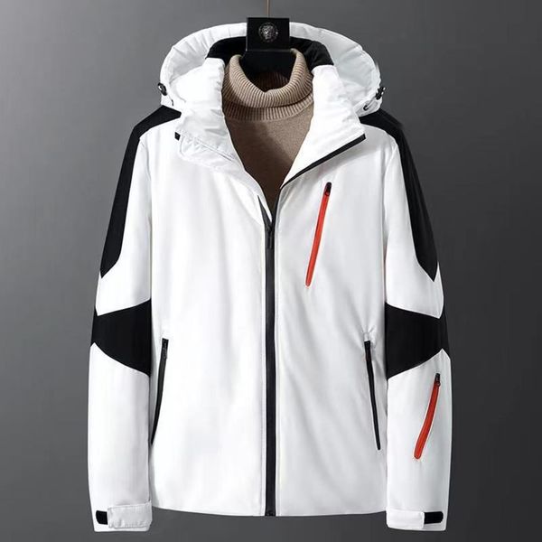 winter men's youth simple thickened stormsuit warm color matching trend hooded white duck down et, Black
winter men's youth simple thickened stormsuit warm color matching trend hooded white duck down et, Black
