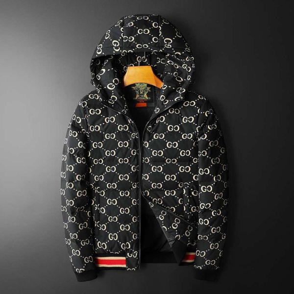 winter short thickened hooded jacket fashion brand high end warm white down casual coat men's wear, Black
winter short thickened hooded jacket fashion brand high end warm white down casual coat men's wear, Black