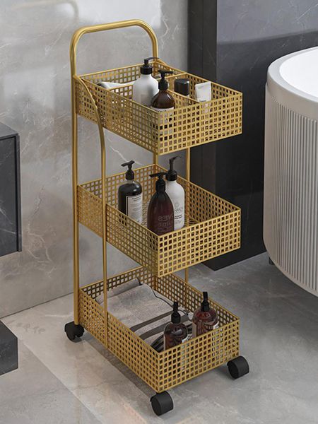 ins wrought iron racks bedroom metal removable trolleys bathroom wheeled storage rack multi-layer compartment storage shelves
ins wrought iron racks bedroom metal removable trolleys bathroom wheeled storage rack multi-layer compartment storage shelves