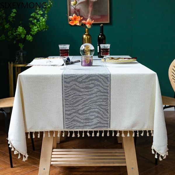 table cloth cloths chair sashes for wedding decoration linen tablecloth with embroidery kitchen ornaments hem pendant
