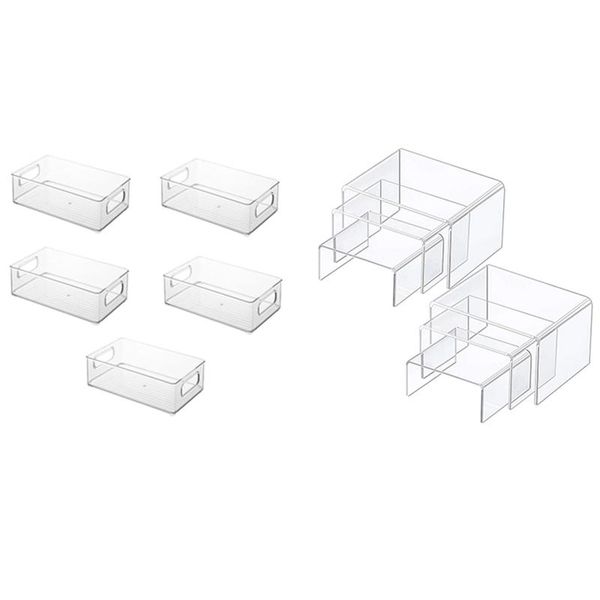 jewelry pouches, bags refrigerator organizer bins with cutout handles display risers clear acrylic riser shelf, Pink;blue
jewelry pouches, bags refrigerator organizer bins with cutout handles display risers clear acrylic riser shelf, Pink;blue