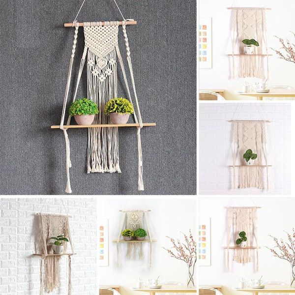 tapestries bohemian wooden handmade macrame wall hanging rope shelf floating plant rack stand tapestry wedding home decor ornament
tapestries bohemian wooden handmade macrame wall hanging rope shelf floating plant rack stand tapestry wedding home decor ornament