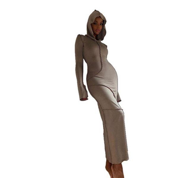 casual dresses 2021 women autumn and winter fashion hooded slim fit long-sleeved retro party solid color cotton long dress xf411, Black;gray
casual dresses 2021 women autumn and winter fashion hooded slim fit long-sleeved retro party solid color cotton long dress xf411, Black;gray