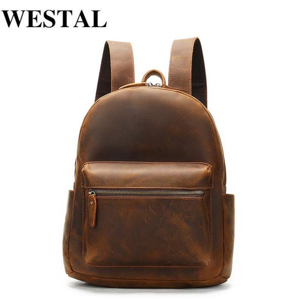 backpack westal crazy horse leather for men lapvintage schoolbag multi-function daypack simple shoulder bag
backpack westal crazy horse leather for men lapvintage schoolbag multi-function daypack simple shoulder bag