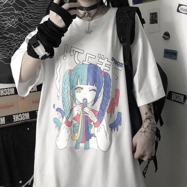 women's t-shirt summer tshirt casual anime tee aesthetic loose t-shirts women long sleeve oversize streetwear gothic harajuku kawaii e, White
women's t-shirt summer tshirt casual anime tee aesthetic loose t-shirts women long sleeve oversize streetwear gothic harajuku kawaii e, White
